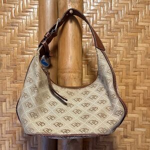 Dooney & Bourke vintage Y2K Tan and Brown Monogram Shoulder Bag